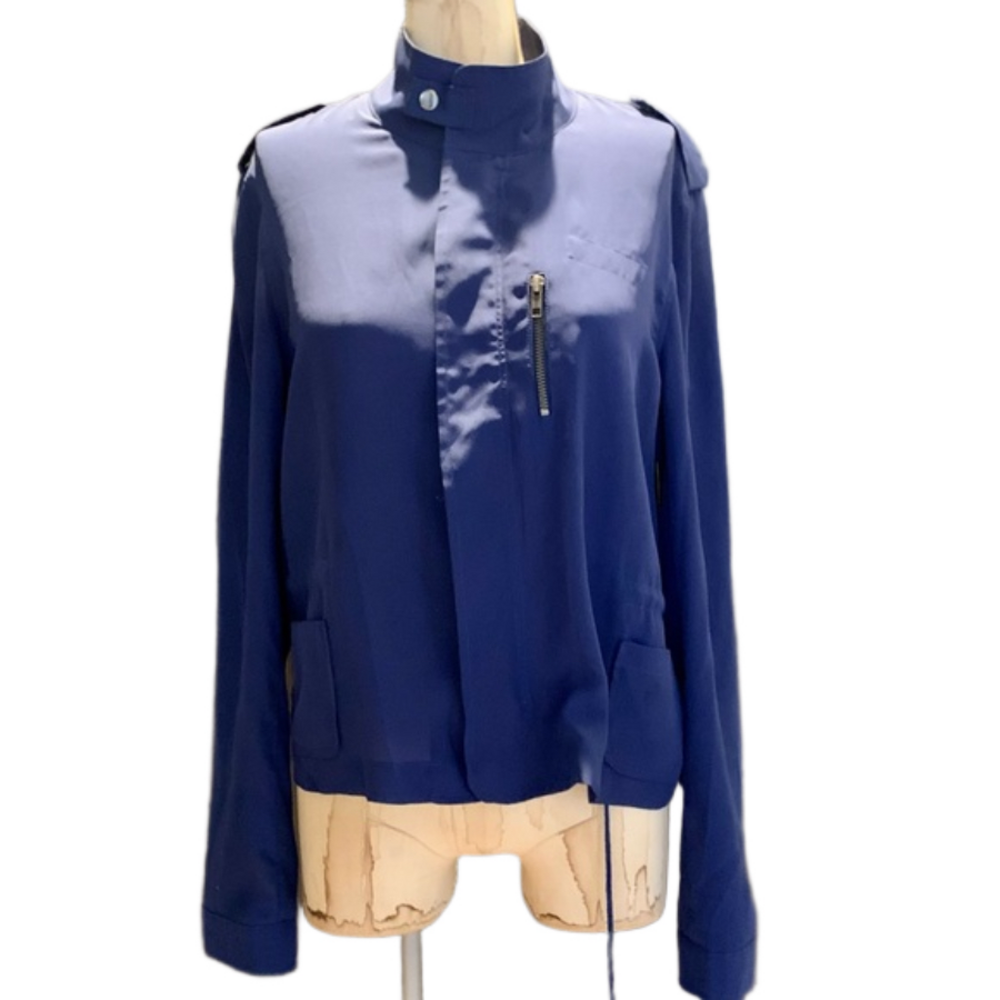 BCBGeneration Blue Lightweight Zip Up Jacket Women’s Size Large